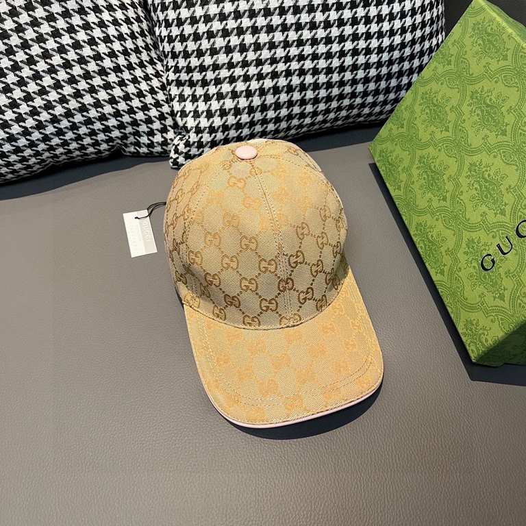 Wannabe classic model shipment!With box cloth bag, Gucci (Gucci) classic original single baseball cap     counter 11 open mold customized, the highest version, the original canvas material   head layer cowhide, light and