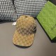 Gucci baseball cap.With box cloth bag, Gucci (Gucci) classic original single baseball cap, logo webbing counter 11 open mold customized, the highest version, the original canvas material   head layer cowhide, cotton lini