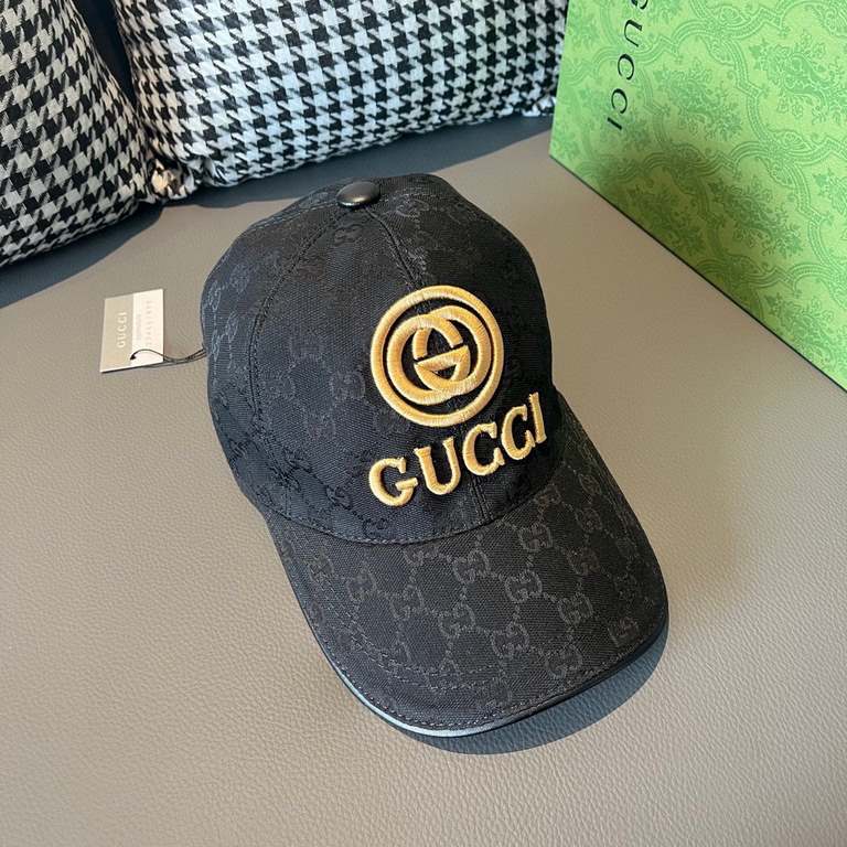 Gucci (Gucci) new original single baseball cap.With box cloth bag, Gucci (Gucci) new original single baseball cap, GUCCI embroidery, 11 open mold customized, heavy gold silk embroidery, details comparable to the counter,