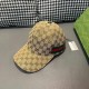 Gucci baseball cap.With box cloth bag, Gucci (Gucci) classic original single baseball cap, flower webbing, counter 11 open mold customized, the highest version, the original canvas material   head layer cowhide, lightwei