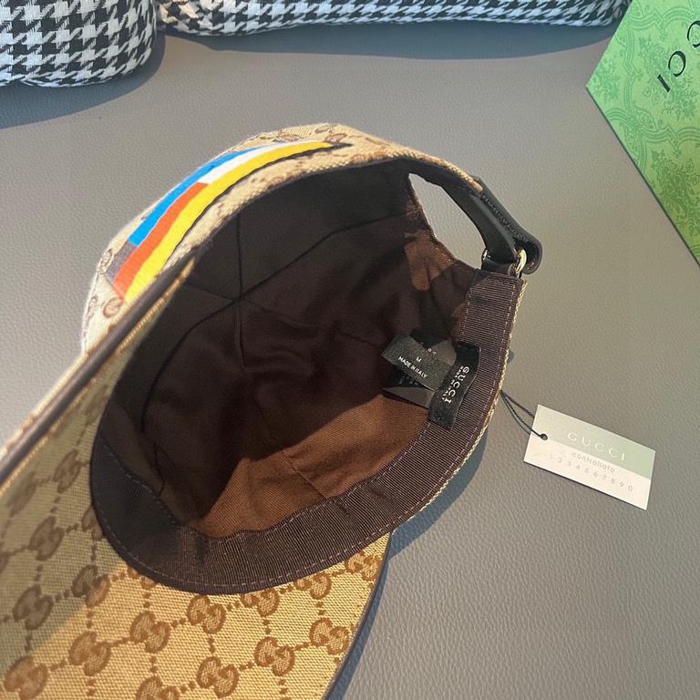 With box bag, Gucci (Gucci) new original single baseball cap, north face embroidery! Counter 11, imported canvas   head cowhide, generation purchase popular, men and women can be used with models, the quality is superb! 