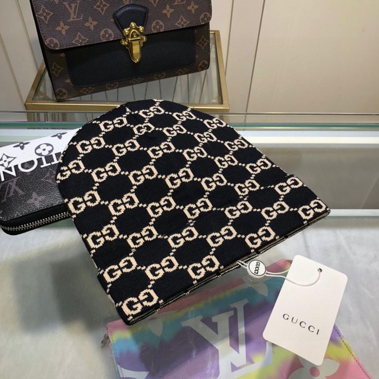 GUCCI Gucci official website classic series! The latest wool blend knit cap,   official website original single reproduction. Very soft pro-skin, elasticity is very good   texture and very versatile style ~ very warm, fa