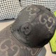 Gucci Gucci Baseball CapsWith packaging cloth bag, Gucci Gucci new original single baseball cap, large double G, counter 11 open mold customized, original canvas fabric   head layer cowhide, lightweight and breathable! B