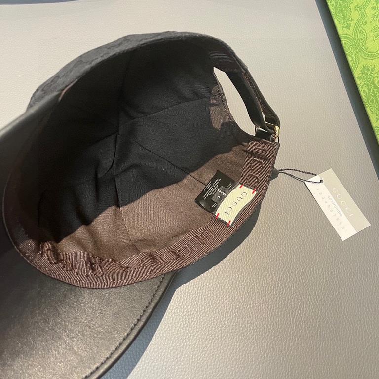 With box cloth bag, Gucci (Gucci) new original single baseball cap, canvas spelling leather, counter hot models, 11 open mold customized, the original canvas material   head layer cowhide, fashionable and handsome! Aweso