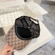 Special price   with dust bag. [GUCCI Gucci] 2024 spring and summer new hollow splicing baseball cap, classic leather unisex