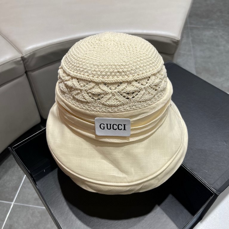 Gucci Gucci Straw Hat, 2023 New Rolled Bowler Hat Foldable, Head Circumference 57cm