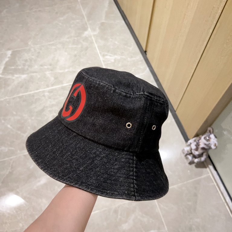 Special   with dust bag [GUCCI Gucci] 2024 new denim do old men and women models fisherman's hat, super good with the closed eyes into a