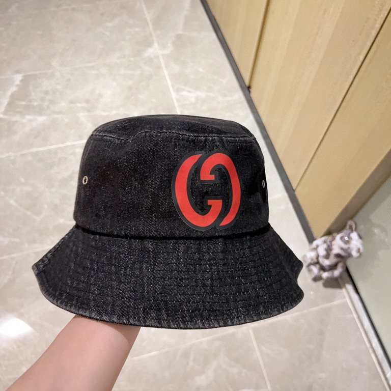 Special   with dust bag [GUCCI Gucci] 2024 new denim do old men and women models fisherman's hat, super good with the closed eyes into a