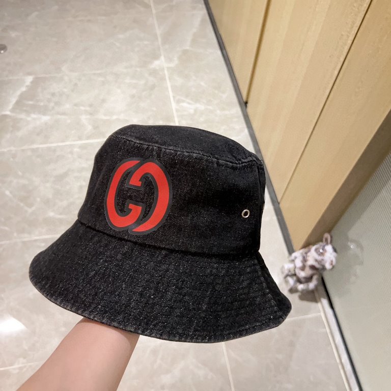 Special   with dust bag [GUCCI Gucci] 2024 new denim do old men and women models fisherman's hat, super good with the closed eyes into a