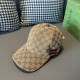 .With box cloth bag, Gucci (Gucci) latest original single baseball cap, double G webbing. Counter 11 open mold customized, the highest version, the original canvas material   head layer cowhide, lightweight and breathabl