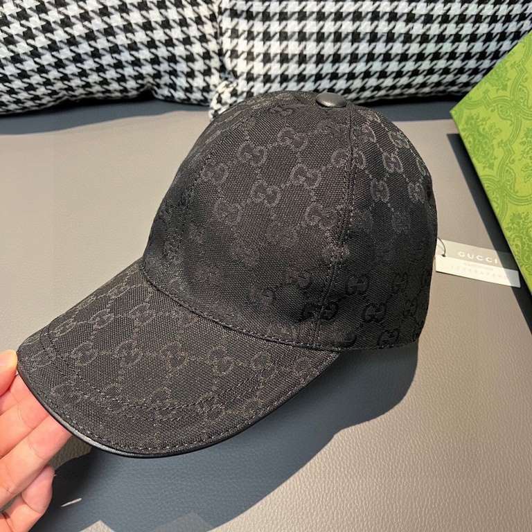 Wannabe classic model shipment!With box cloth bag, Gucci (Gucci) classic original single baseball cap     counter 11 open mold customized, the highest version, the original canvas material   head layer cowhide, light and