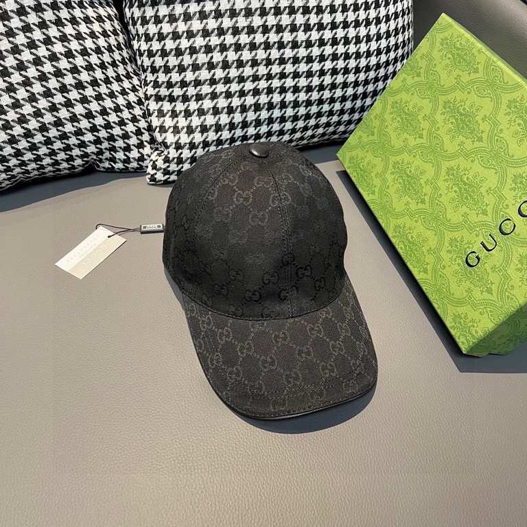 Wannabe classic model shipment!With box cloth bag, Gucci (Gucci) classic original single baseball cap     counter 11 open mold customized, the highest version, the original canvas material   head layer cowhide, light and