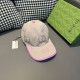 Gucci Gucci Baseball Caps.With packaging cloth bag, Gucci Gucci new original single baseball cap, candy color large double G, counter 11 open mold ordering, original canvas fabric   head layer cowhide, lightweight and br