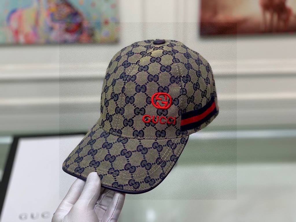 Wannabe classic model shipment!With box cloth bag, Gucci (Gucci) classic original single baseball cap    gucci small embroidery, counter 11 open mold customized, the highest version, the original canvas material   head l