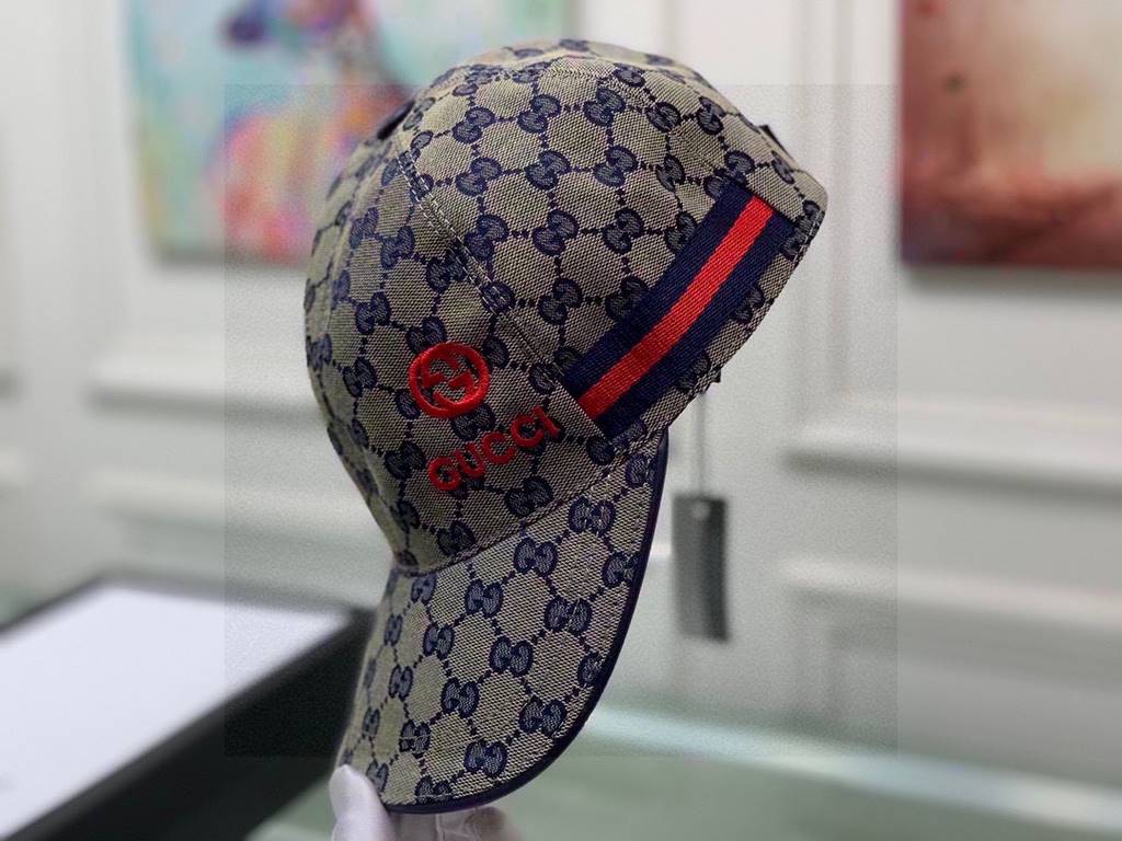 Wannabe classic model shipment!With box cloth bag, Gucci (Gucci) classic original single baseball cap    gucci small embroidery, counter 11 open mold customized, the highest version, the original canvas material   head l