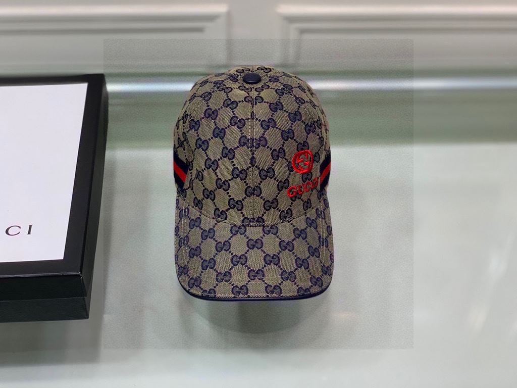 Wannabe classic model shipment!With box cloth bag, Gucci (Gucci) classic original single baseball cap    gucci small embroidery, counter 11 open mold customized, the highest version, the original canvas material   head l