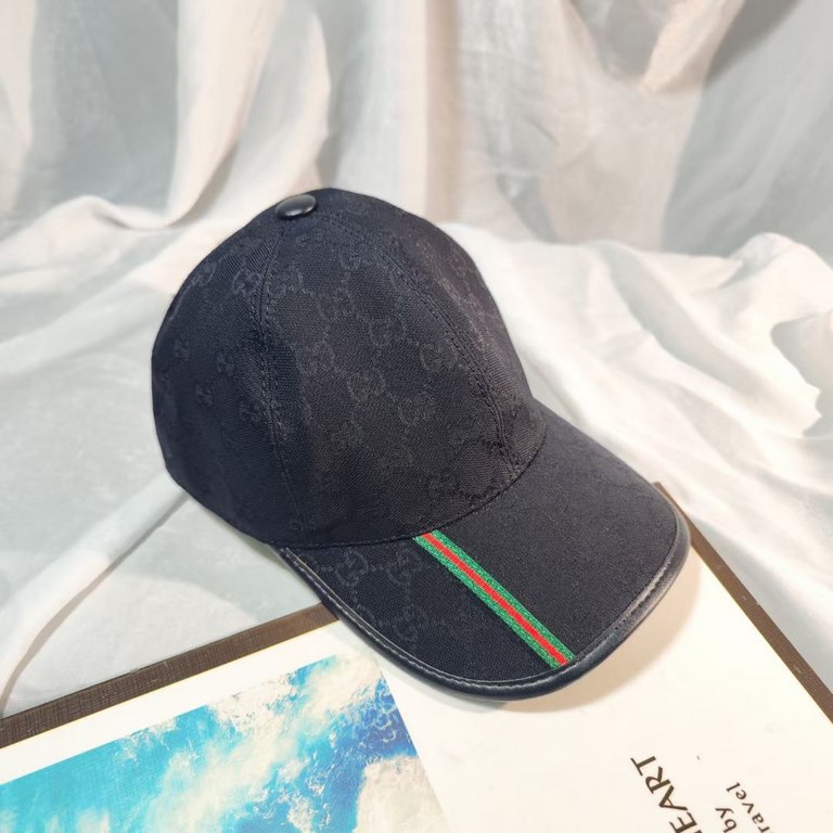 With box bag, Guci Gucci new original single baseball cap, counter 11 open mold customized, heavy embroidery, original canvas material   head layer cowhide, lightweight and breathable! Superb quality, basic head circumfe