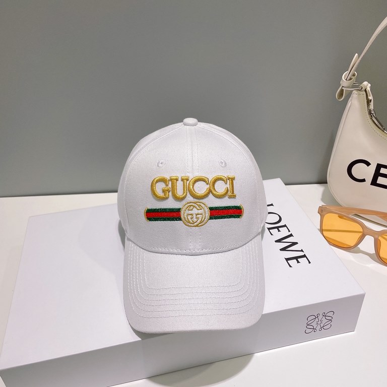 GUCCI Gucci] Official website synchronization on-line   Korean version of the new new   original quality fashion models   men and women universal baseball cap   senior embroidery logo high-end quality   counter rob goods