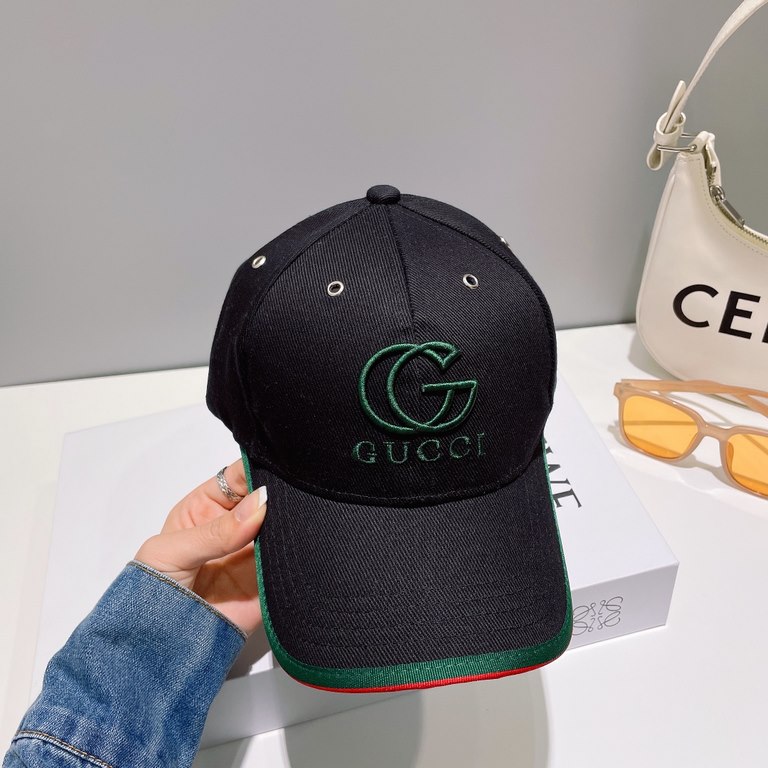 GUCCI Gucci] Official website synchronization on-line   Korean version of the new new   original quality fashion models   men and women universal baseball cap   senior embroidery logo high-end quality   counter rob goods