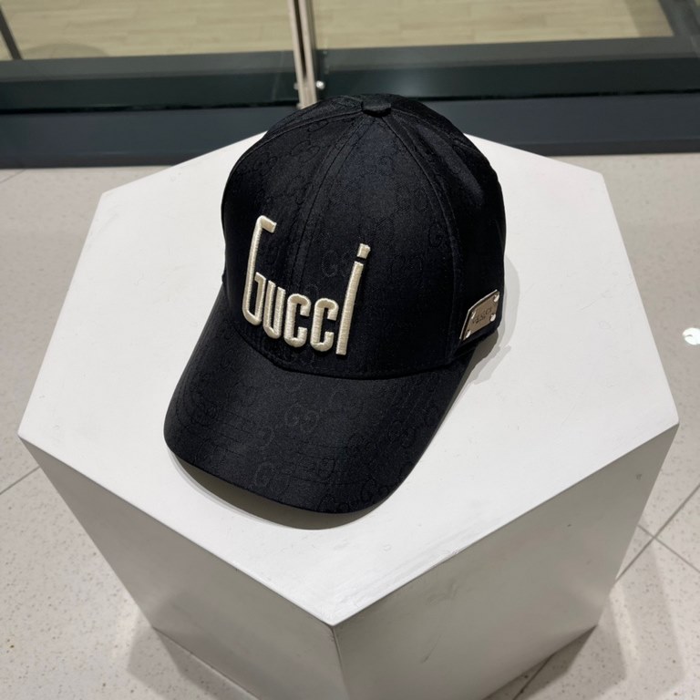 [GUCCI Gucci] 2023 counter new simple embroidery model baseball cap, very trendy! Casual sports models, classic production, super good with clothes!