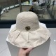 GUCCI Gucci new sun hat female summer UV large brim beach fisherman hat face shielding sunscreen UV color gel sun hat