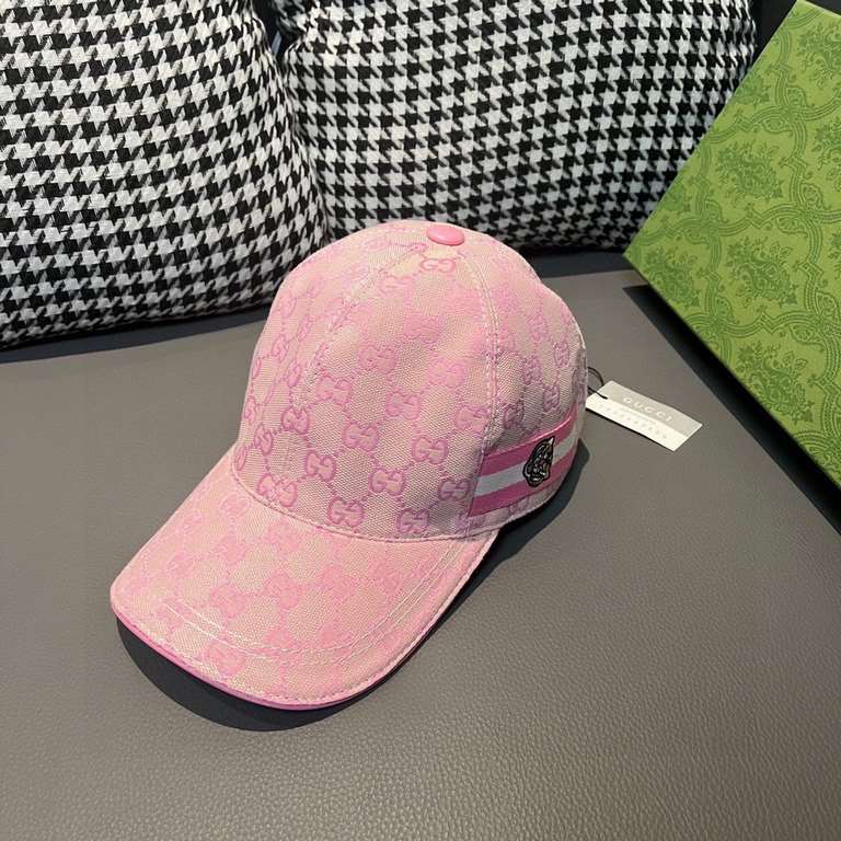 Gucci baseball cap.With box bag, Gucci (Gucci) new original single baseball cap, tiger head webbing, 11 open mold customized, heavy embroidery, details comparable to the counter, the original canvas material   head layer