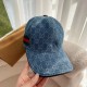 With box cloth bag, Gucci (Gucci) classic original single baseball cap, double G denim jacquard, retro design, counter 11 open mold order! Original denim fabric   head layer cowhide, lightweight and breathable! In-kind s