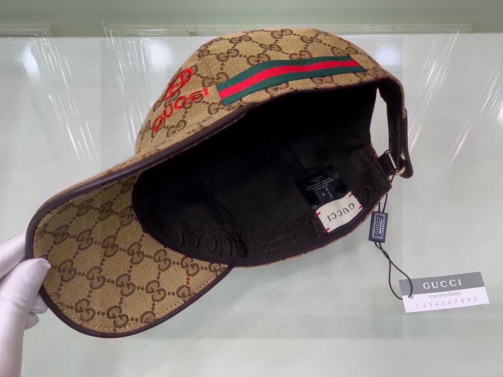 Wannabe classic model shipment!With box cloth bag, Gucci (Gucci) classic original single baseball cap    gucci small embroidery, counter 11 open mold customized, the highest version, the original canvas material   head l