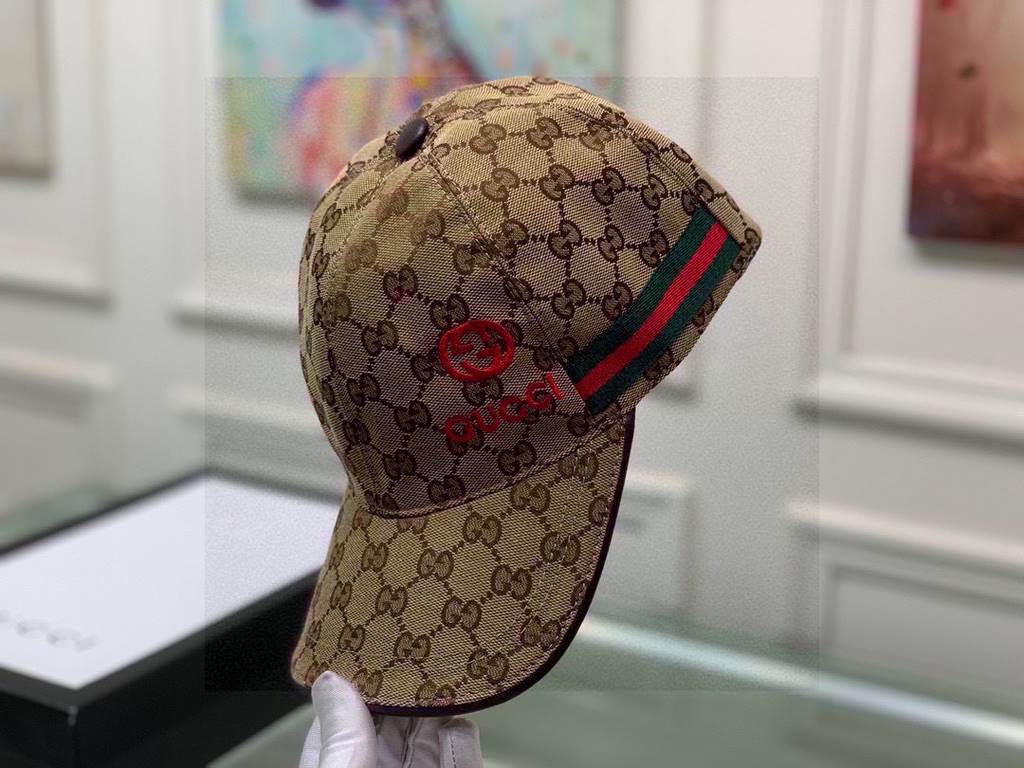 Wannabe classic model shipment!With box cloth bag, Gucci (Gucci) classic original single baseball cap    gucci small embroidery, counter 11 open mold customized, the highest version, the original canvas material   head l