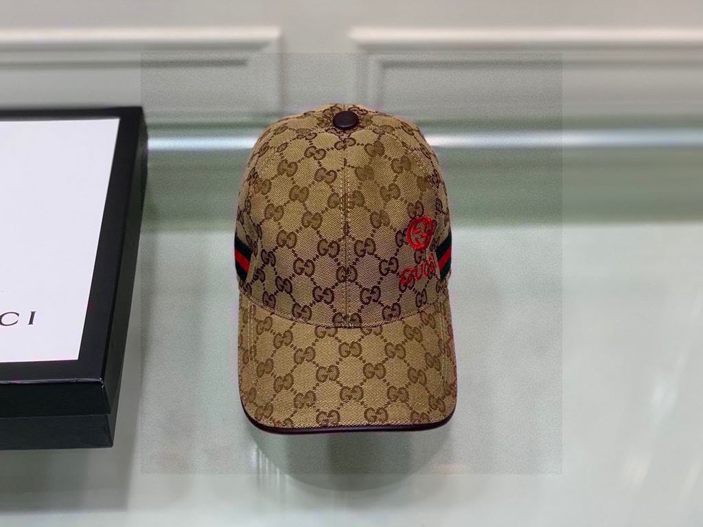 Wannabe classic model shipment!With box cloth bag, Gucci (Gucci) classic original single baseball cap    gucci small embroidery, counter 11 open mold customized, the highest version, the original canvas material   head l