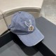 Gucci GUCCI baseball cap   2023 early spring official website denim washed new Gucci baseball cap, the original quality of the original single fire    Craftsmanship is very exquisite High-grade atmosphere upscale! Low-ke