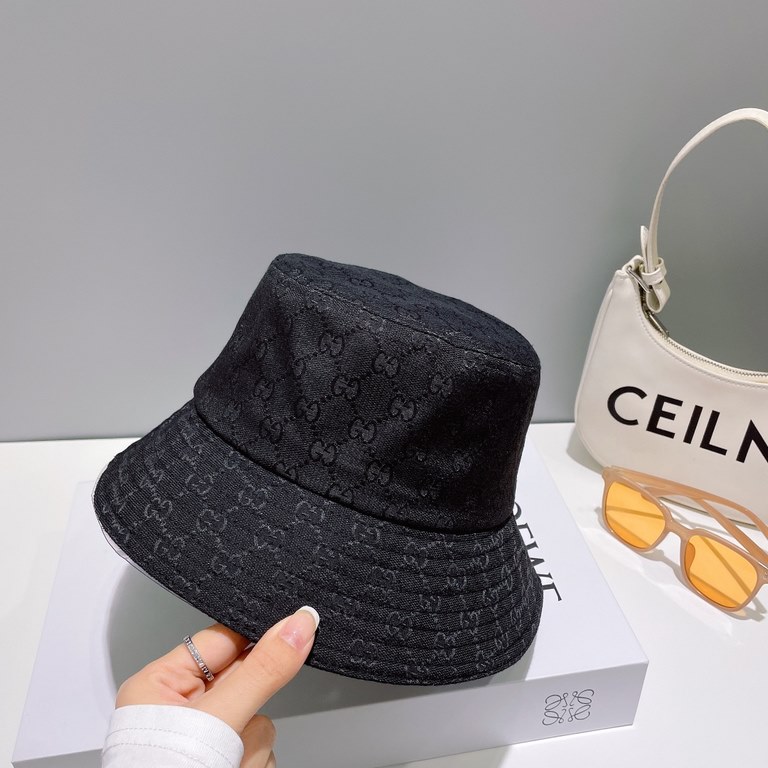 Gucci (Gucci) classic original single fisherman hat, counter 11 open mold customized, the highest version, the original canvas material, cotton lining, lightweight and breathable! In-kind shooting, four seasons versatile