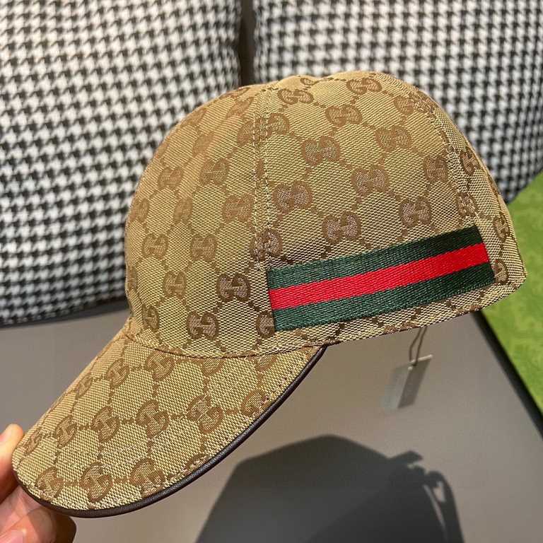 TheA million years of classic style! Apricot color, black with s sizeWith box bag, Gucci (Gucci) classic original single baseball cap     counter 11 open mold customized, the highest version, the original canvas material