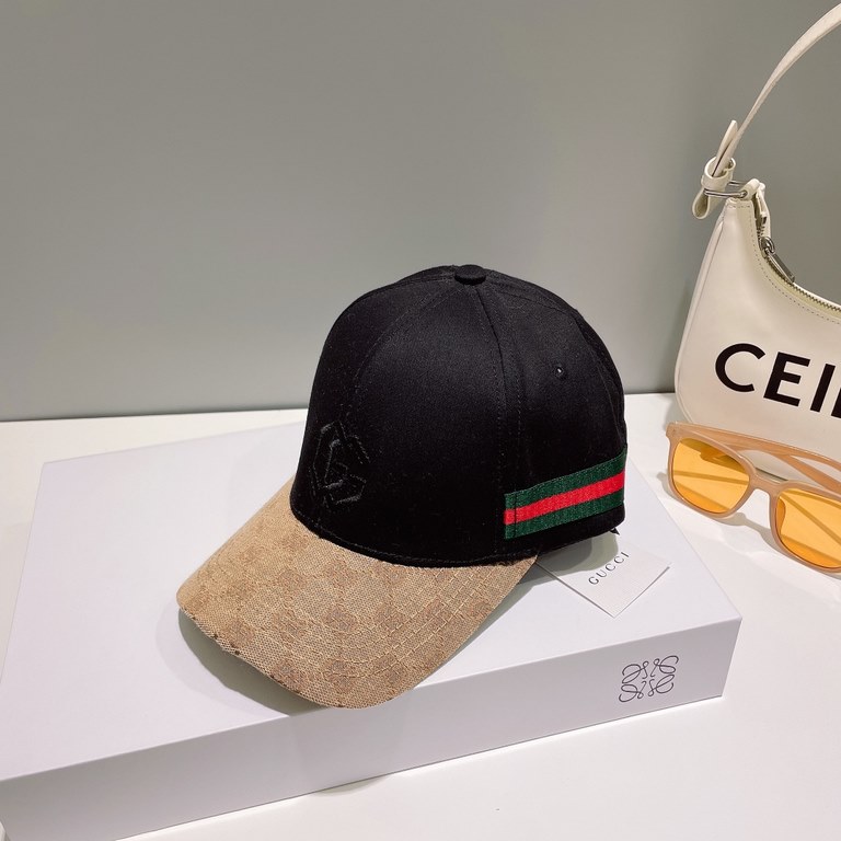 GUCCI Gucci] 2 official website synchronization on-line   Korean version of the new new   original quality fashion models   men and women universal baseball cap   advanced jacquard 4D geological fabrics high-end quality 