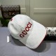 Gucci (Gucci) classic original single baseball cap, double G denim jacquard, retro design, counter 11 open mold order! Original denim fabric   head layer cowhide, lightweight and breathable! In-kind shooting, men and wom