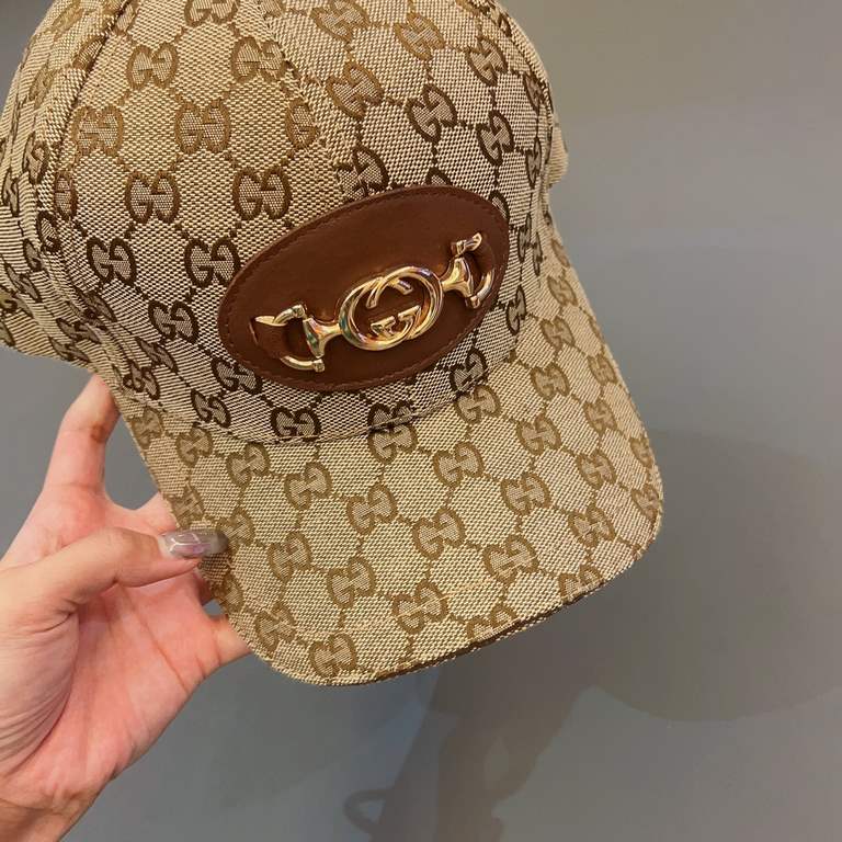 Gucci (Gucci) ~ new original single baseball cap double G, 11 open mold customized, the highest version of the cotton lining, lightweight and breathable, physical shooting!