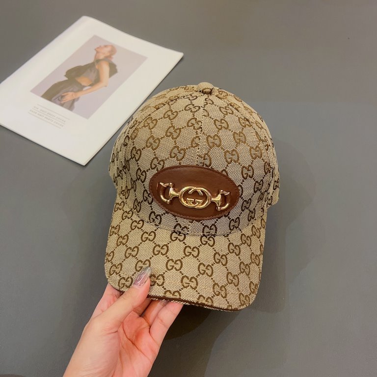 Gucci (Gucci) ~ new original single baseball cap double G, 11 open mold customized, the highest version of the cotton lining, lightweight and breathable, physical shooting!