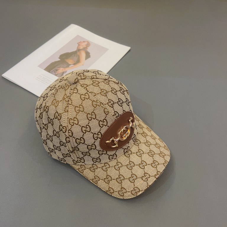 Gucci (Gucci) ~ new original single baseball cap double G, 11 open mold customized, the highest version of the cotton lining, lightweight and breathable, physical shooting!