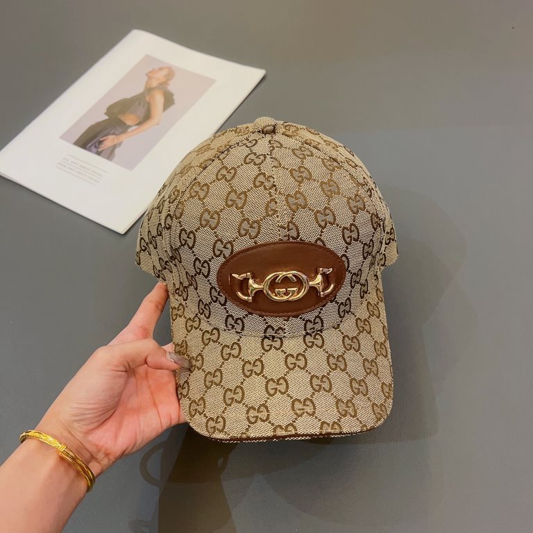 Gucci (Gucci) ~ new original single baseball cap double G, 11 open mold customized, the highest version of the cotton lining, lightweight and breathable, physical shooting!