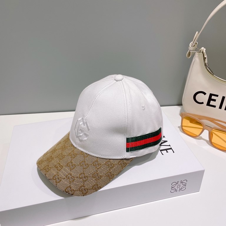 GUCCI Gucci] 2 official website synchronization on-line   Korean version of the new new   original quality fashion models   men and women universal baseball cap   advanced jacquard 4D geological fabrics high-end quality 