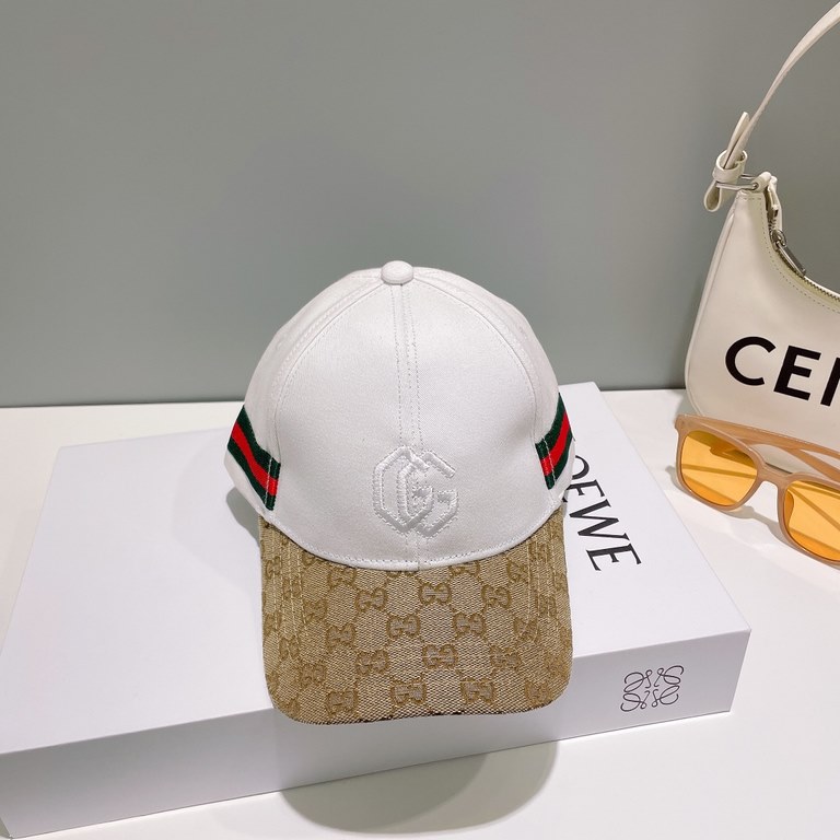 GUCCI Gucci] 2 official website synchronization on-line   Korean version of the new new   original quality fashion models   men and women universal baseball cap   advanced jacquard 4D geological fabrics high-end quality 