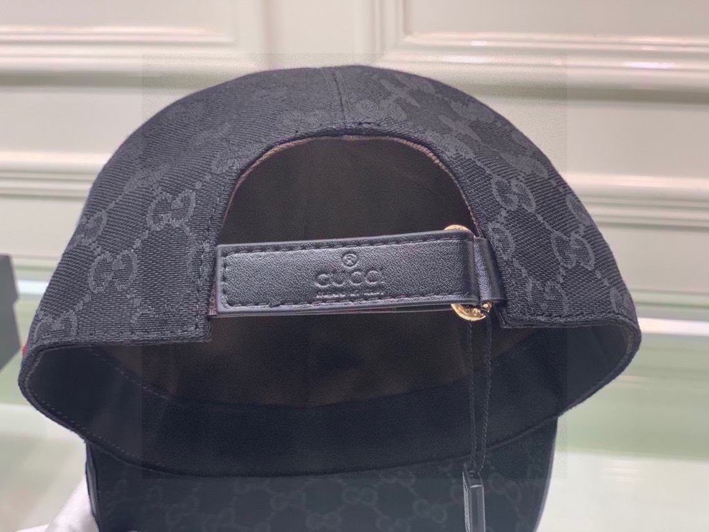 With box bag, Gucci (Gucci) classic original single baseball cap, five-star webbing, 11 open mold customized, the original canvas material   head cowhide, the generation of the purchase of popular, men and women can be u