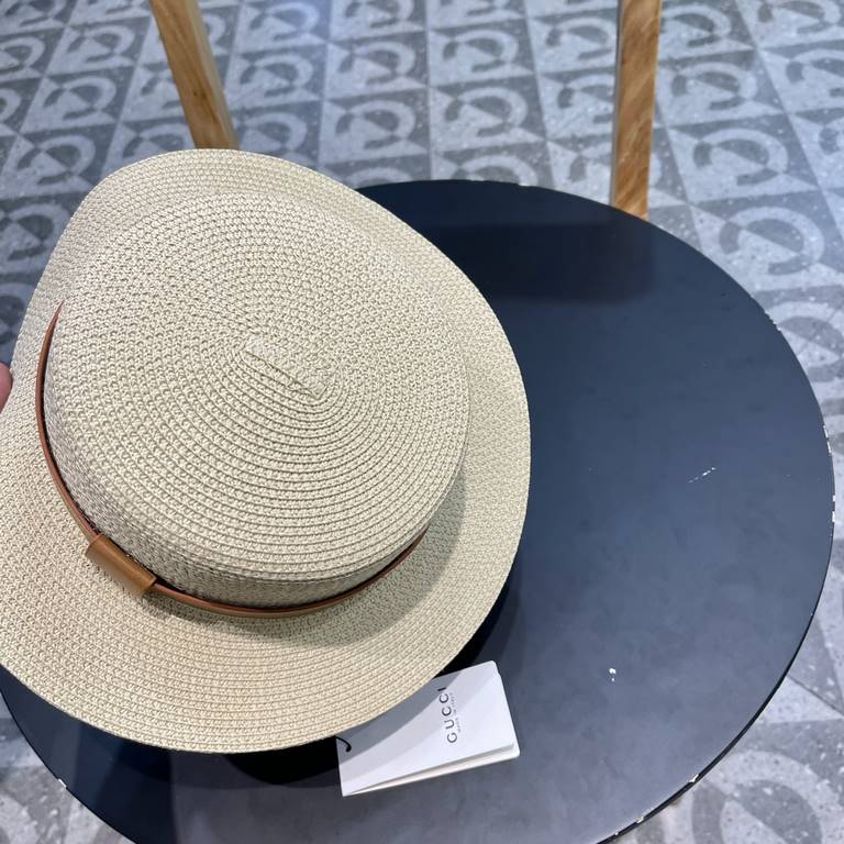 Gucci Gucci Straw Hat, Embroidered Monogrammed Sun Hat, l Head Circumference 57cm