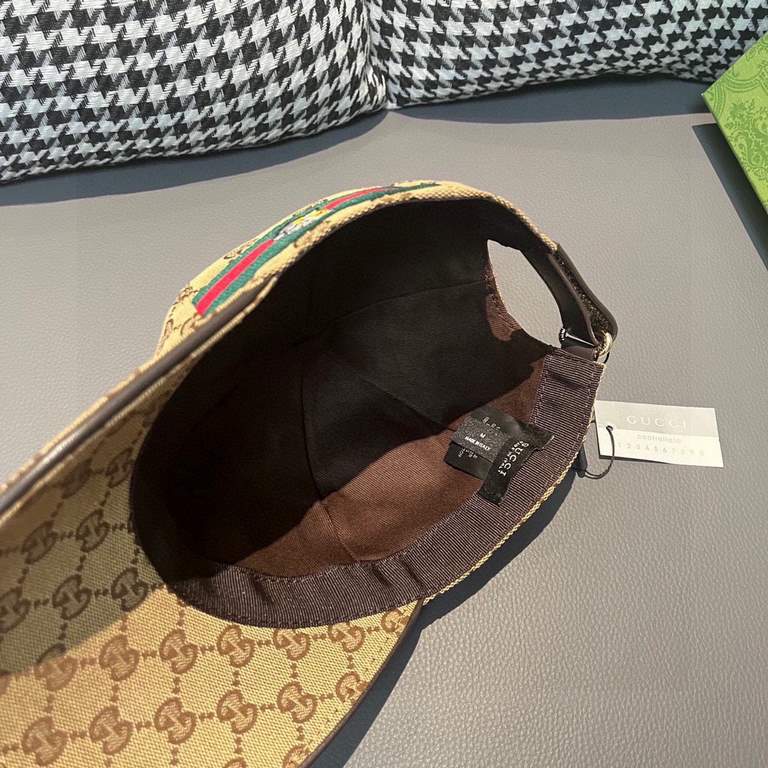 With box bag, Gucci (Gucci) new original single baseball cap, tiger head webbing, 11 open mold customized, heavy embroidery, details comparable to the counter, the original canvas material   head cowhide, the quality is 