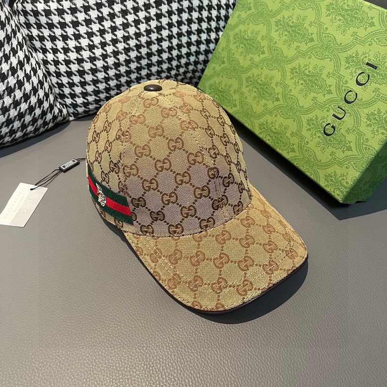 With box bag, Gucci (Gucci) new original single baseball cap, tiger head webbing, 11 open mold customized, heavy embroidery, details comparable to the counter, the original canvas material   head cowhide, the quality is 