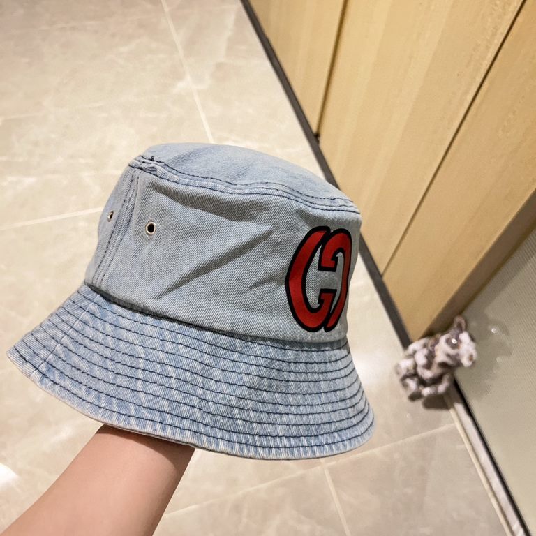 Special   with dust bag [GUCCI Gucci] 2024 new denim do old men and women models fisherman's hat, super good with the closed eyes into a