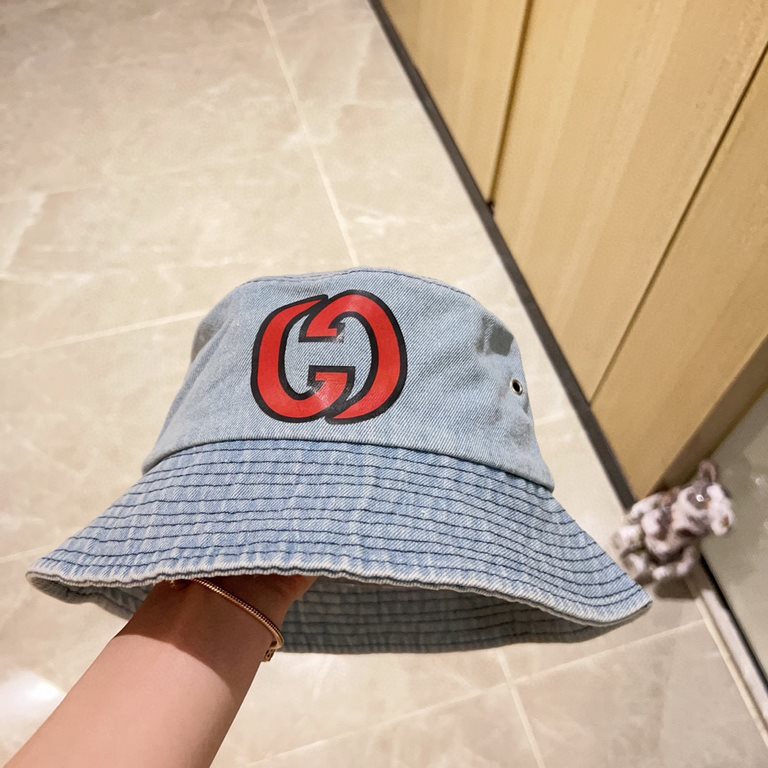 Special   with dust bag [GUCCI Gucci] 2024 new denim do old men and women models fisherman's hat, super good with the closed eyes into a