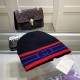 GUCCI Gucci original single hat official website new hair band decorated knitted cap, love] [love] wool cashmere double layer hat    warm and stylish, simple and generous, more fashionable high-end atmosphere!