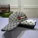 Gucci (Gucci) classic original single baseball cap, 11 open mold customized, the original canvas material   head layer cowhide, full of England, the quality is superb! Cotton lining, basic head circumference 56, patch ad