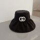 Gucci Gucci new ruffled fisherman's hat, visor fabric hat, head circumference 57cm